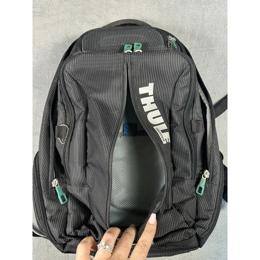 Thule Crossover Black Laptop Backpack Travel Tech Bag Organizer EUC
